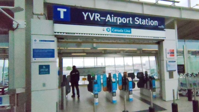 travel RTW skytrain vancover airport station