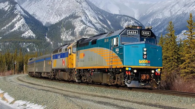 travel RTW via rail canada train