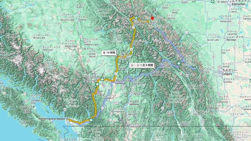 travel RTW via rail canada train route